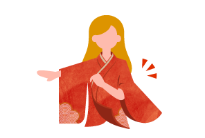 簡単に着脱できる着物の図