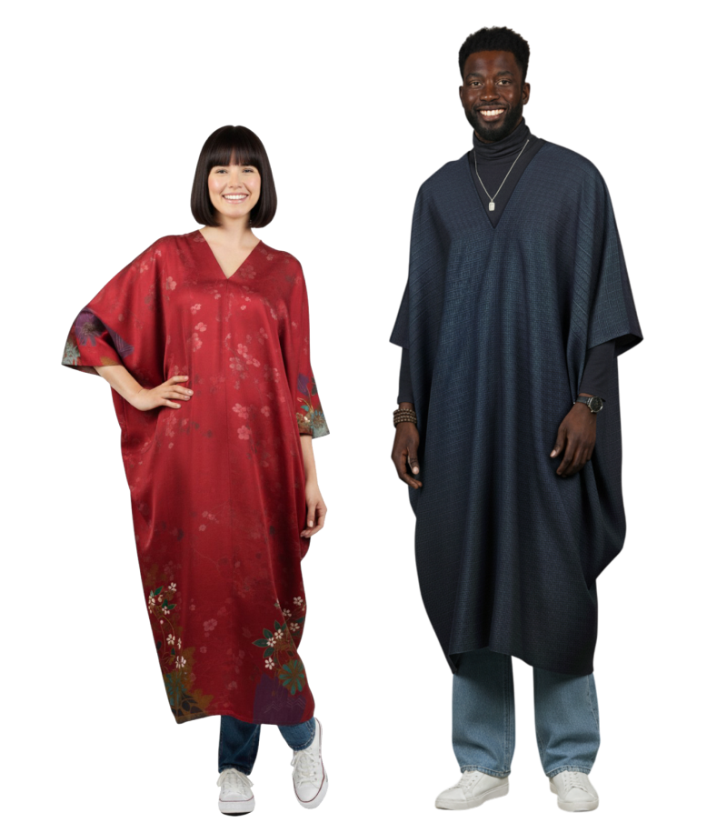 着物ワンピースドレスを着る男性と女性